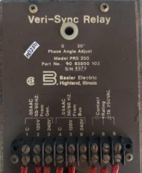 Basler Electric RELAY, VERISYNC PRS-250