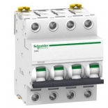 Schneider Electric Acti 9 63A MCB, 4P Curve C, Breaking Capacity 15 kA, DIN Rail Mount